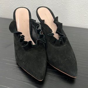Loeffler Randall Women’s Black Suede Heel Langley Mule Size 6